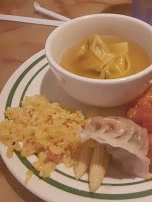 Wonton Soup and Honey Chicken